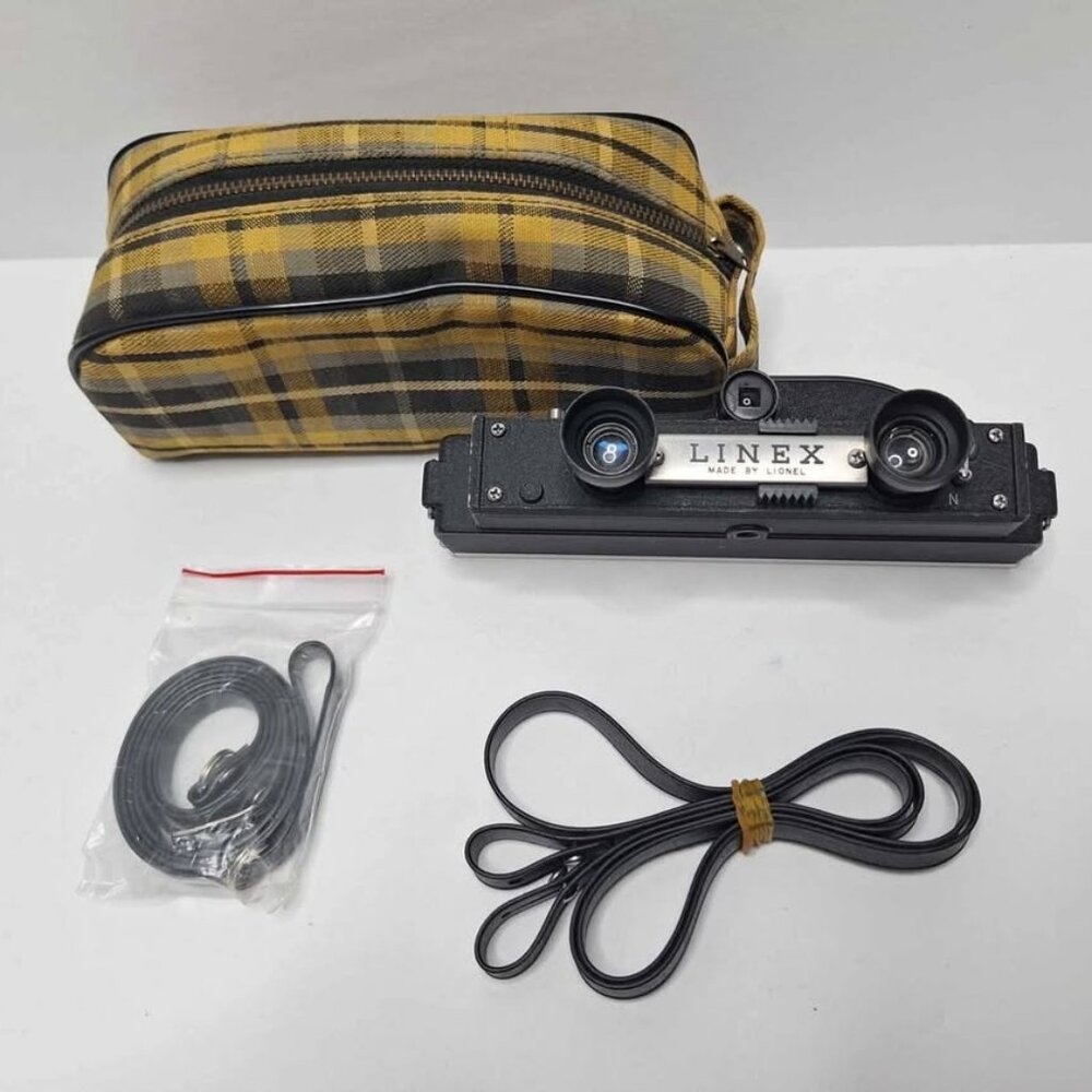 VINTAGE LINEX SUBMINATURE STEREO CAMERA BY LIONEL TRAIN CO. VERY GOOD & WORKS